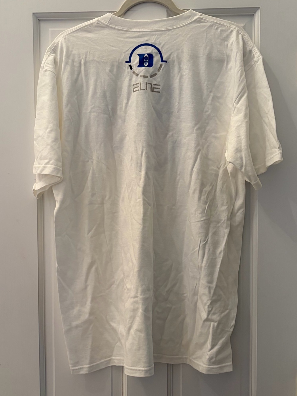 Coach K Autographed Duke Basketball Nike White Short-Sleeve Logo T-Shirt - Picture 2 of 3